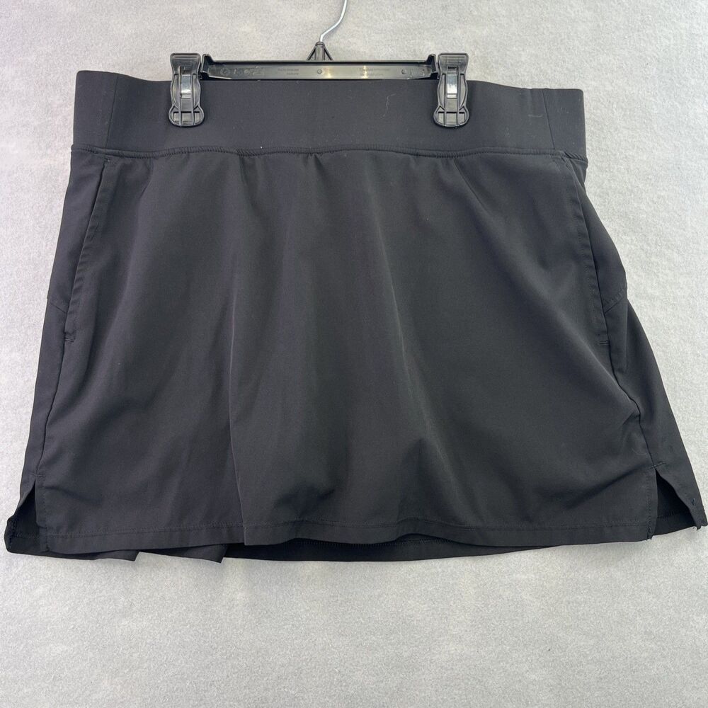 Velocity Lightstreme Venus Skort Sz XL Black Pickleball Golf Tennis Pockets